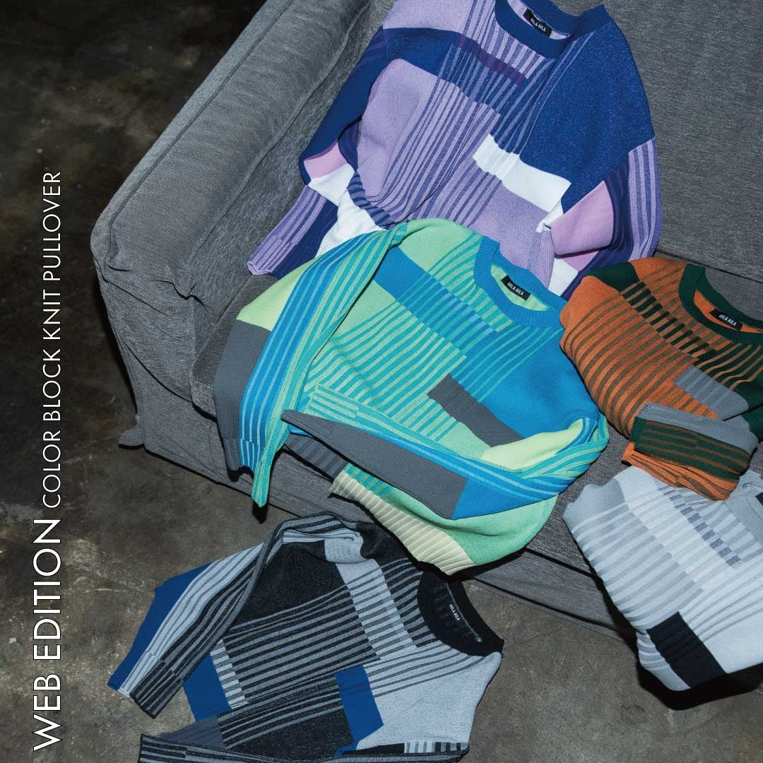 【web edition】COLOR BLOCK KNIT PULLOVER
