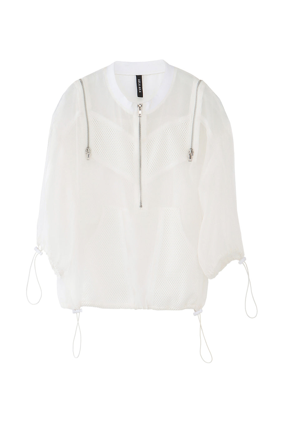 ZIP UP SHEER TOPS — aulaaila