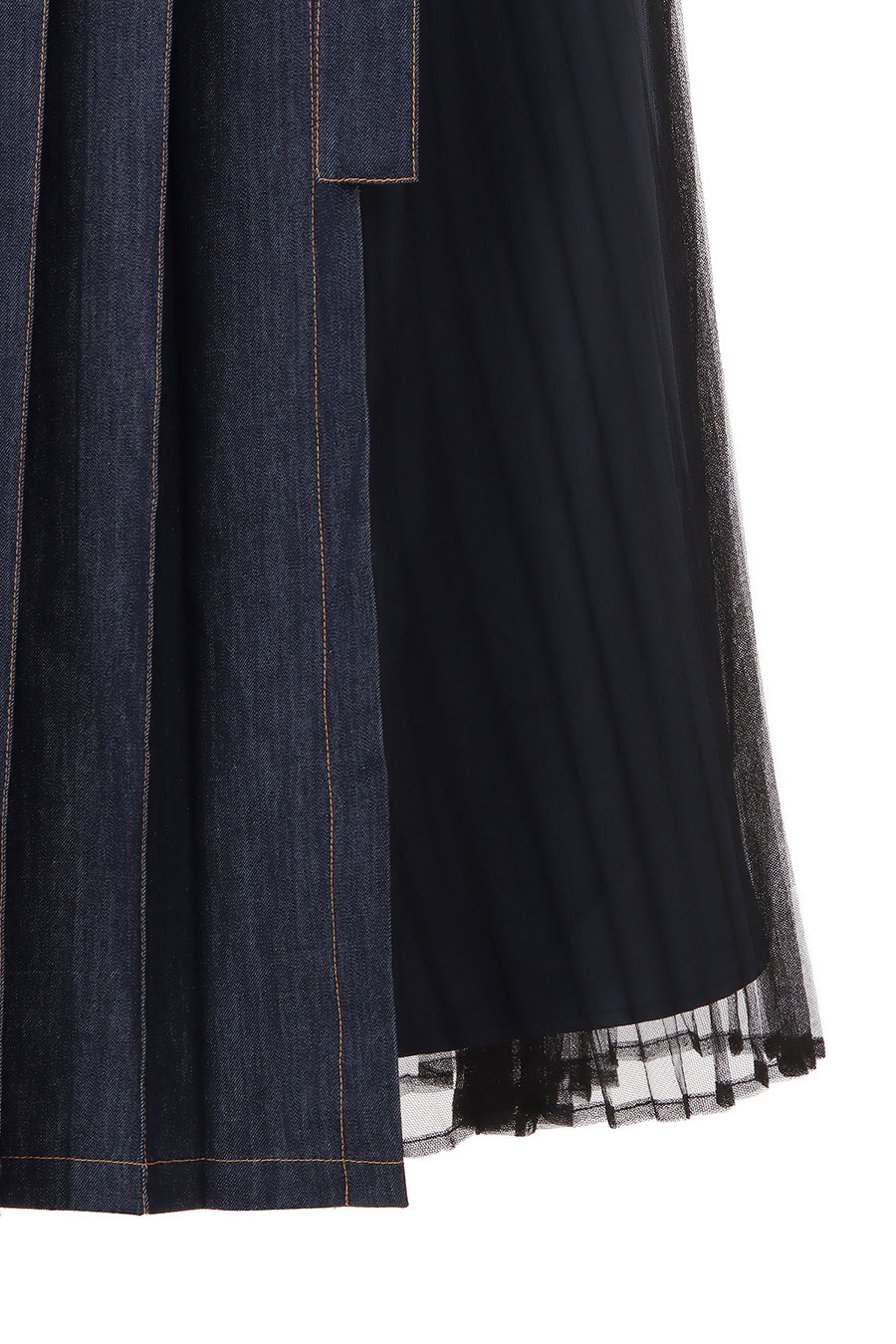 ASYMMETRY PLEATS JUMPER SKIRT — aulaaila