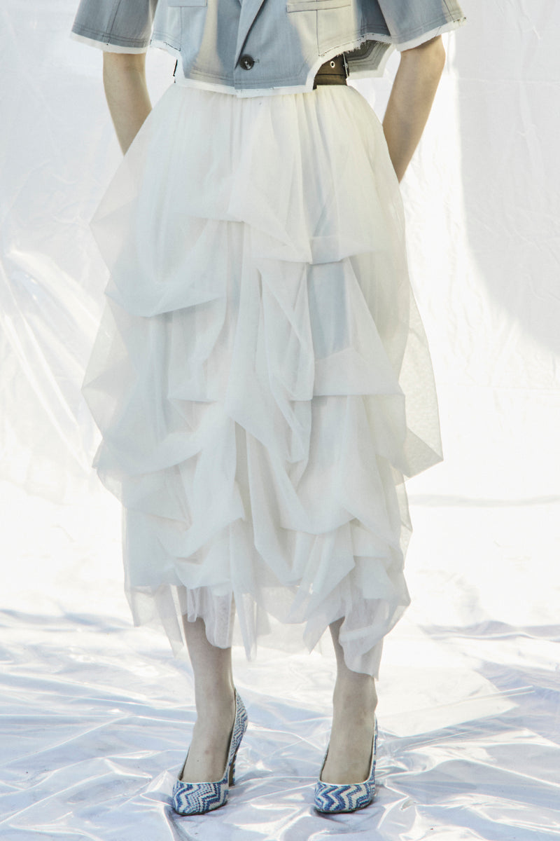 TUCK TULLE SKIRT — aulaaila