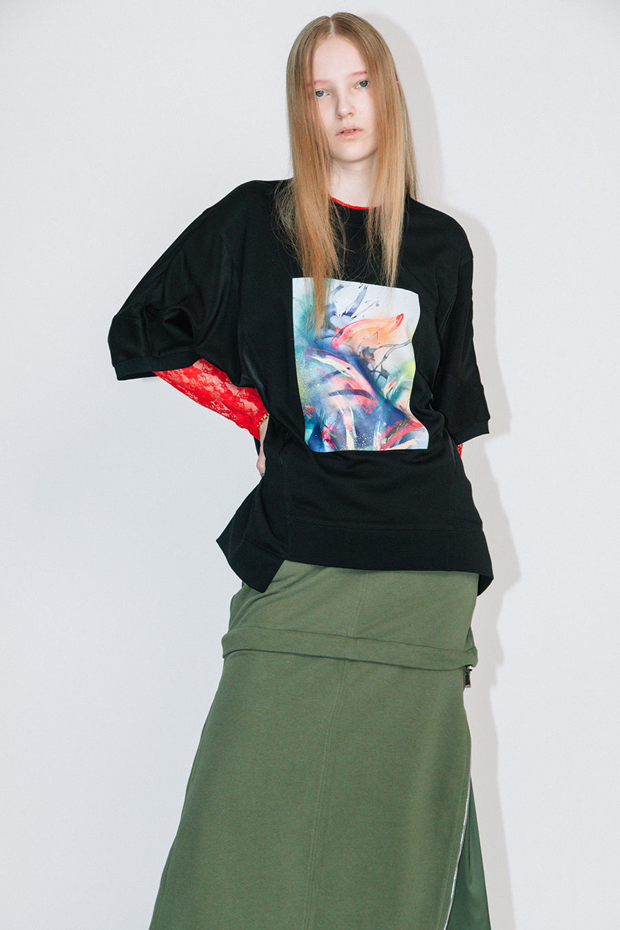 LEAF PRINT T-SHIRT — aulaaila