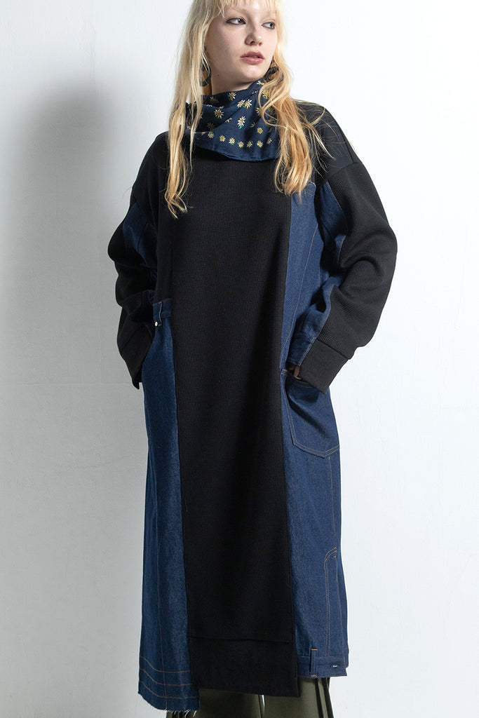 DENIM COMBINATION ONE-PIECE — aulaaila