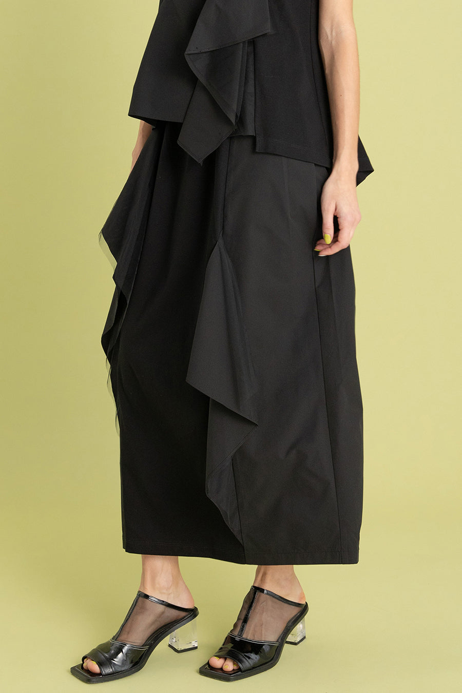 TAFFETA COMBINATION BALLOON SKIRT — aulaaila