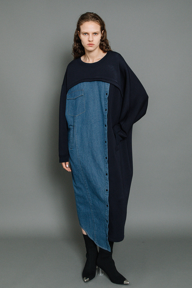 DENIM DOCKING ONE-PIECE(24W) — aulaaila