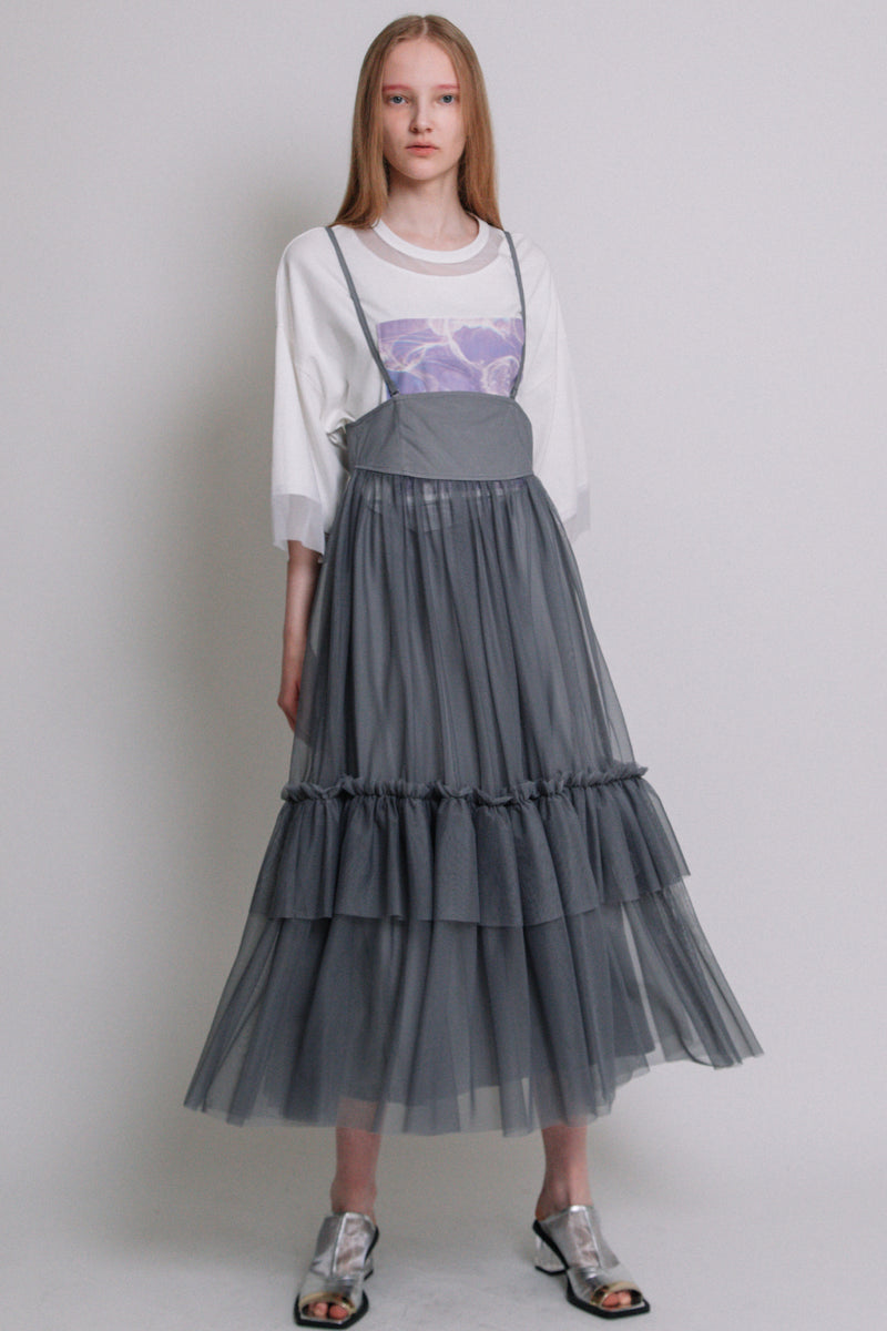 2WAY TULLE TIERED SKIRT — aulaaila 2WAY TULLE TIERED SKIRT — aulaaila