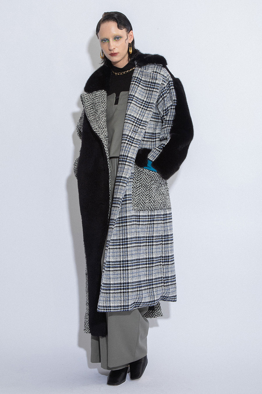 ASYMMETRY COMBINATION COAT — aulaaila