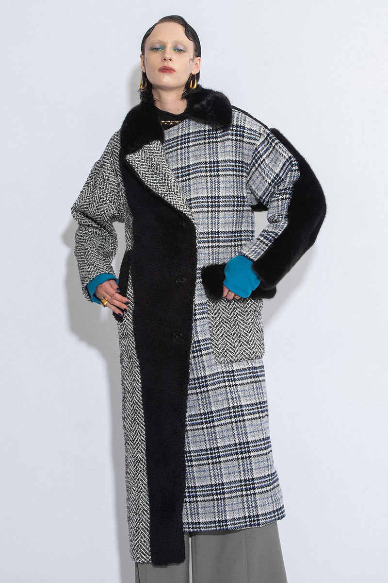 ASYMMETRY COMBINATION COAT — aulaaila