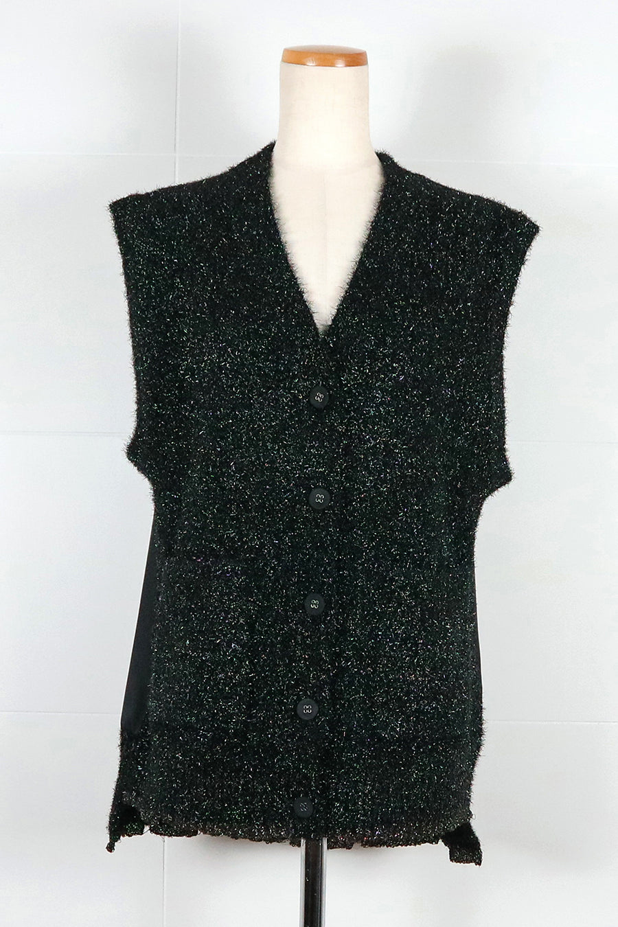 FILM YARN KNIT VEST — aulaaila