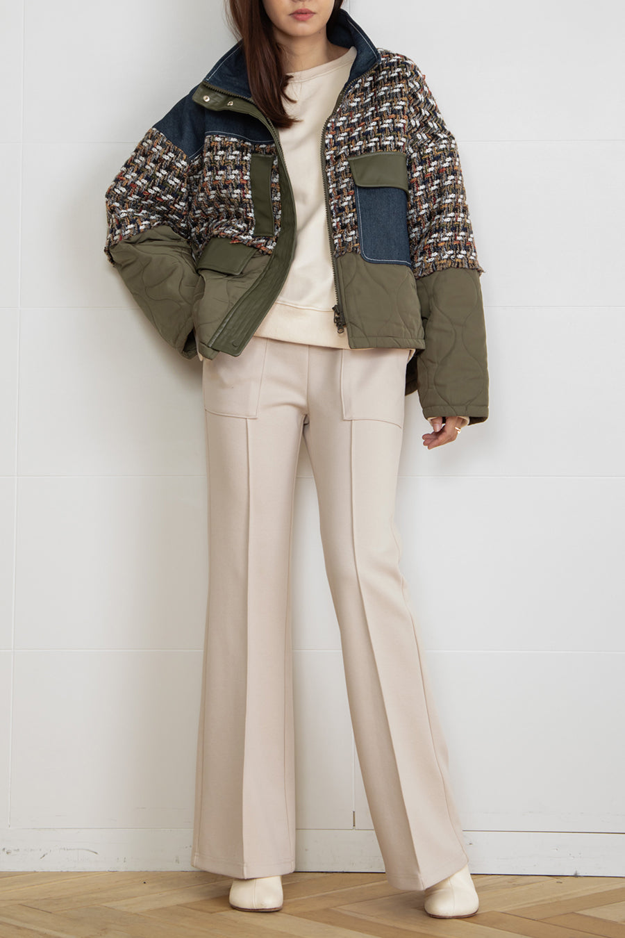 TWEED COMBINATION BLOUSON — aulaaila