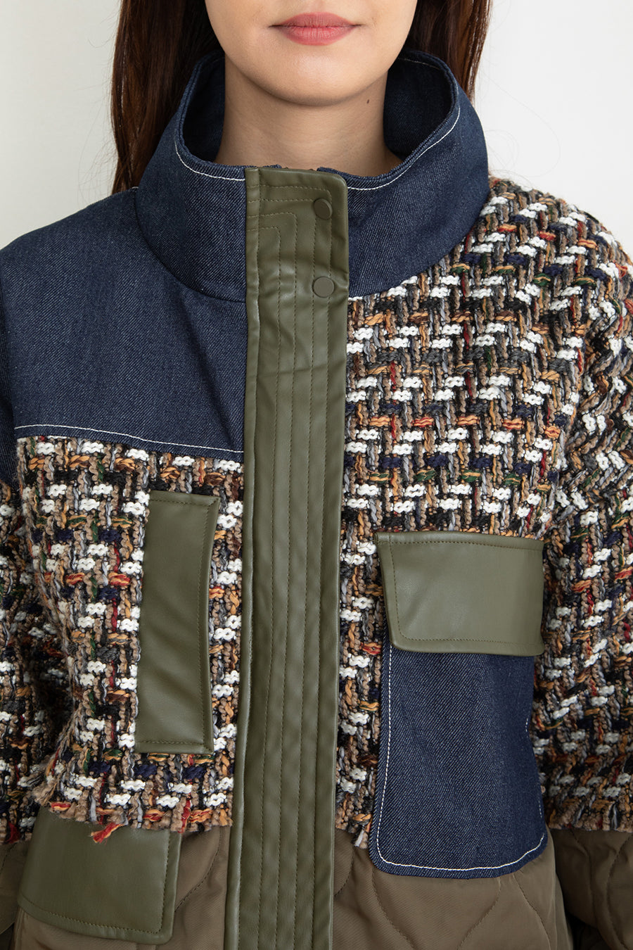 TWEED COMBINATION BLOUSON — aulaaila