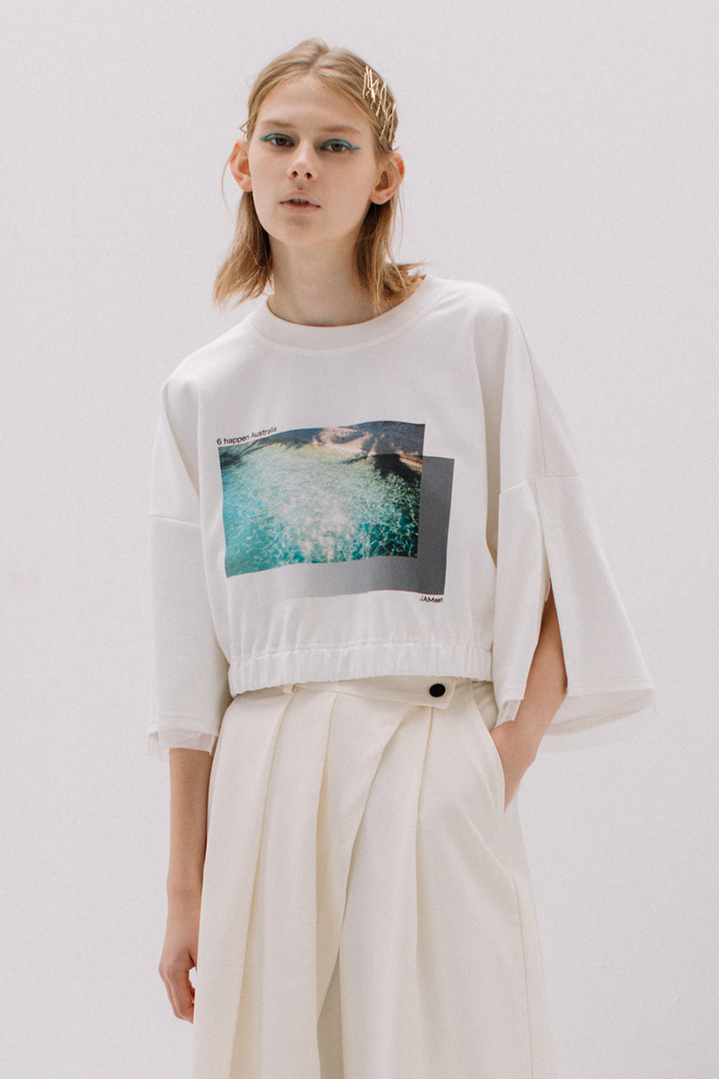 SEA PHOTO PRINT T-SHIRT — aulaaila